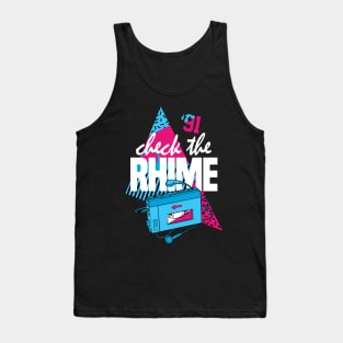 1991 Retro Hip Hop Check Rhime Tank Top